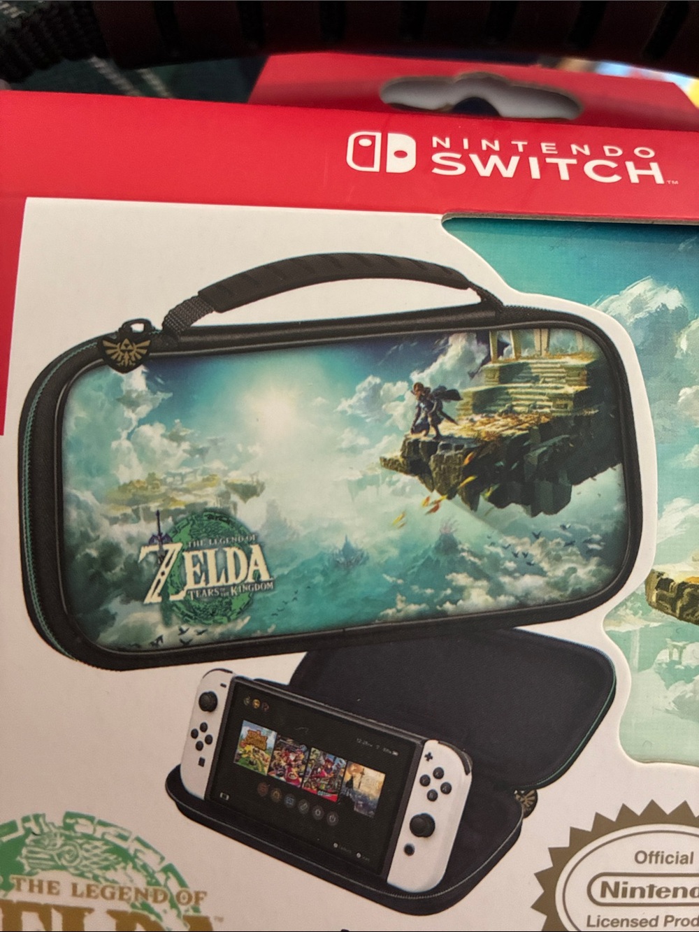 Nintendo Switch Zelda Hard Travel Case in Teal/Blue